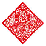 矢量春节剪纸窗花