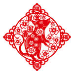 矢量春节剪纸窗花