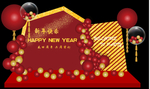 红金色年会背景素材