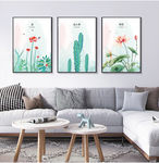 小清新植物三联画