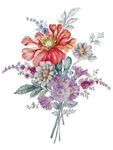 水彩手捧花卉