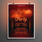 2020新年圣诞元旦节日海报