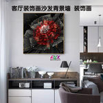 餐厅挂画 玄关装饰画 花卉壁画