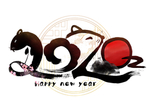 水墨2020鼠年大吉