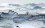 中国风山水水墨国画 TIF分层