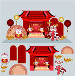 红色背景素材