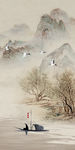 复古山水玄关图 TIF分层