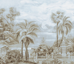 手绘热带雨林西洋画背景