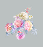 手绘花数码图案