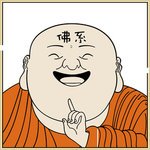 手绘佛系装饰画