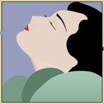 手绘北欧女郎装饰画