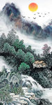 国画 山水高清画 tif分层