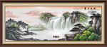 聚宝盆山水画