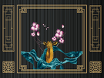 新中式装饰画背景墙
