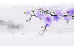 水墨桃花