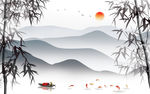 意境山水电视背景 TIF分层