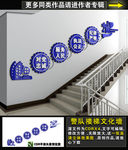 警察楼梯文化墙