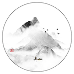 水墨屏风画