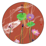 荷花屏风画