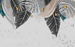现代欧式背景墙画 TIF分层