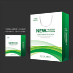 绿色手提袋 手提袋设计 手提袋