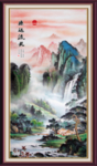 山水画竖幅山水画
