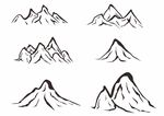山峦山脉AI矢量图CDR素材