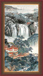 竖幅山水画