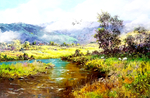 山水风景油画
