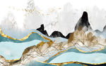 高端新山水中式画 TIF分层