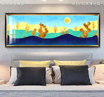 水彩沙漠风景装饰床头画