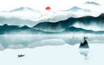 新中式大气山水画 TIF分层