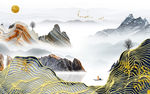 新中式高端山水画 TIF分层