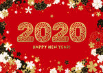 喜庆大气2020新年横幅展板