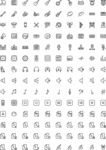 sketch线稿线性图标音乐类