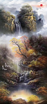 山水油画招财画