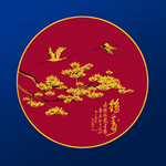鹤寿金色装饰画