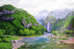 山水油画装饰画