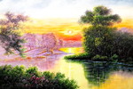 山水油画