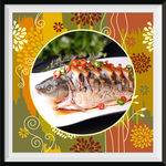 鱼美食装饰画海报