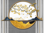 新中式背景墙
