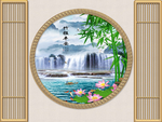 新中式背景墙