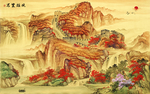 万里雄风长城山水画