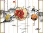 新中式背景墙