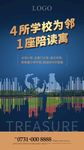 蓝色 学区公寓商业街海报微信