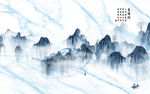 别墅山水画高清画 TIF分层