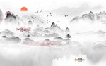 酒店高清山水画 tif分层