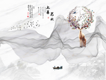 新中式背景墙