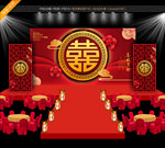 中式婚礼背景