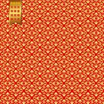 矢量红底烫金花纹纹样设计